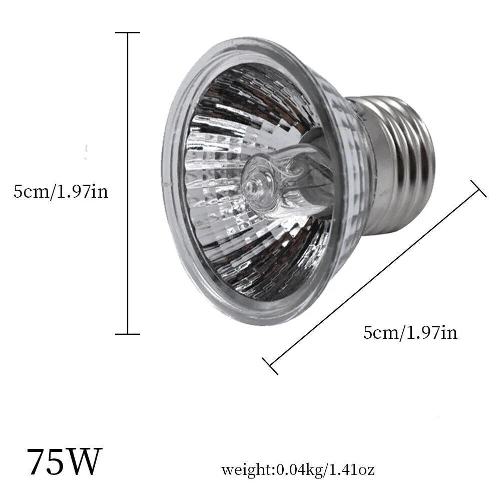 US 2-4 Pc Heat Light Reptile Lamp Amphibian Tank Terrarium Cage 25/50/75W Bulb